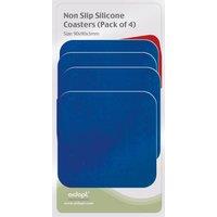 Aidapt 9cm Square Coasters Blue Pack 4