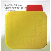 Aidapt 14cm Square Coasters Yellow