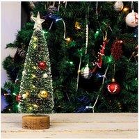 Netagon Battery Powered Light Up Mini Christmas Tree in Green