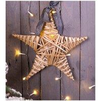 Netagon Natural Wicker Christmas Star in Light Beige