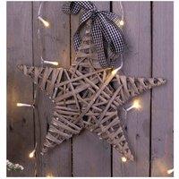 Netagon Natural Wicker Christmas Star in Grey