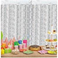 Netagon Metallic Tinsel Curtain 2.5M x 1M Silver