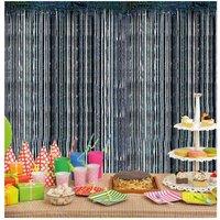 Netagon Shimmer Tinsel Curtain 2M x 1M Black