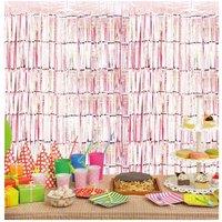 Netagon Shimmer Tinsel Curtain 2M x 1M Rose Gold
