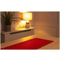 Netagon Rectangular Felt Table Runner with Openwork Star & Snowflake Design Red