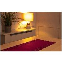 Netagon Rectangular Felt Table Runner with Openwork Star & Snowflake Design Maroon