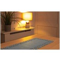 Netagon Rectangular Felt Table Runner with Openwork Star & Snowflake Design Grey