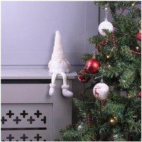 Netagon Home Christmas Long Legged Christmas Gonk Decoration- White