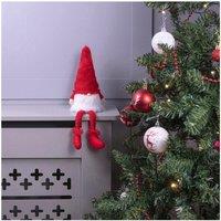 Netagon Home Christmas Long Legged Christmas Gonk Decoration- Red