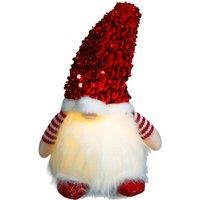 Netagon Battery Operated Light Up Glitter Gonk- Red in White