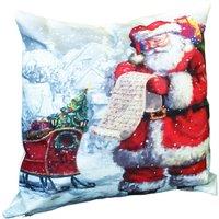 Netagon Santa Design Christmas Themed Cushion 40X40CM in Grey | Size: 40X40 cm