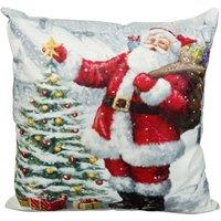 Netagon Santa Father Christmas Design Christmas Themed Cushion 40X40CM in White | Size: 40X40 cm