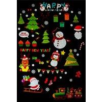 Xmas Haus Christmas Window Themed Sticker set of 78 in Black
