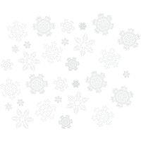 Xmas Haus Christmas Snowflake Window Themed Sticker set of 144 in White