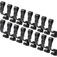 Xmas Haus Large Gutter Hooks Pack of 16 in Black