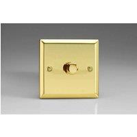 Varilight V-Pro 1-Gang Dimmer 400W Classic Victorian Polished Brass 1-Gang 2- in Yellow