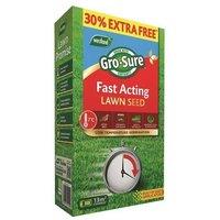 Gro-sure Fast Acting Lawn Seed 10m2 + 30% Free in Green
