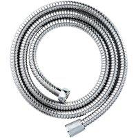 Showerdrape Double Spiral Stainless Steel Chrome Shower Hose 2M X 8Mm in Silver