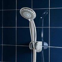 Showerdrape Aquajet Chrome 3-spray Pattern Shower Head in Silver