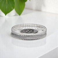 Showerdrape Regent Ribbed Glass Chrome Soap Dish in Clear