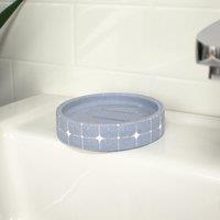 Showerdrape Mosaica Pastel Bathroom Sink Soap Dish in Light Blue