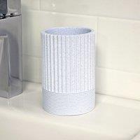 Showerdrape Tranquil Pale Blue Resin Freestanding Tumbler in Light Blue