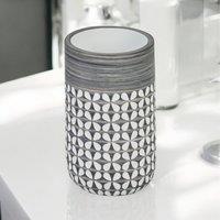 Showerdrape Ravello Geo Floral Grey & White Tumbler