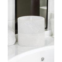 Showerdrape Bianco Frost Onyx White Striped Toothbrush Holder