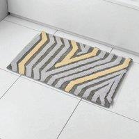 Showerdrape Barbican 100% Cotton Blue Anti-Slip Bath Mat 800 x 500mm in Grey