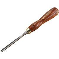 Faithfull Straight Gouge Carving Chisel 6.3mm (1/4in) in Brown