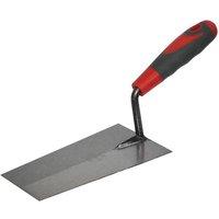 Faithfull Welded Bucket Trowel Soft Grip Handle 7In in Red