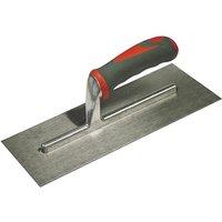 Faithfull Plasterer'S Finishing Trowel Stainless Steel Soft Grip Handle 13 X 5In in Grey