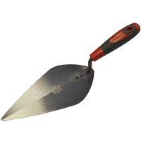 Faithfull London Pattern Brick Trowel Soft Grip Handle 10In in Red