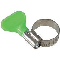 Faithfull 2A W/S 50 Wing Screw Hose Clip 32 - 50Mm in Green