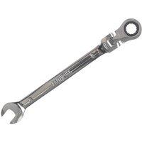 Faithfull Ratchet Combination Spanner Flex Head Cv 9Mm in Silver