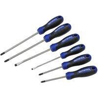Faithfull Boxed Soft Grip Screwdriver Set, 6 Piece Sl/Ph/Pz in Blue