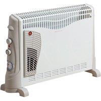 Daewoo Convector Heater 2000W Turbo Fan Electric Radiator with 24H Timer White