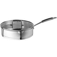 Prochef 26cm Stainless Steel Saute Pan with Lid in Silver