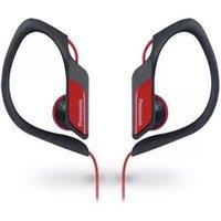Panasonic RP-HS34E Water/Sweat Resistant Adjustable In-Ear Sports Headphones in Red
