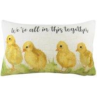 Evans Lichfield In This Together Hand-Painted Watercolour Printed Cushion | Size: 30 cm x 50 cm