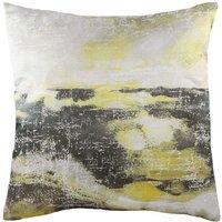 Evans Lichfield Landscape Abstract Hand-Painted Printed Cushion in Grey | Size: 43 cm x 43 cm