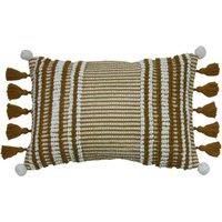 Furn Lotta Geometric Tasselled Cushion in Orange