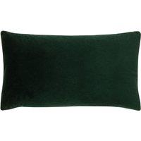 Paoletti Sunningdale Soft Velvet Cushion in Dark Green | Size: 30 cm x 50 cm