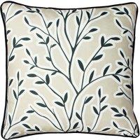 Furn Annika Floral Cushion in Light Beige | Size: 50 cm x 50 cm