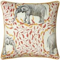 Paoletti Samui Elephant Velvet Printed Cushion in Gold | Size: 45 cm x 45 cm