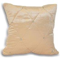 Paoletti New Diamante Quilted Cushion in Cream | Size: 45 cm x 45 cm
