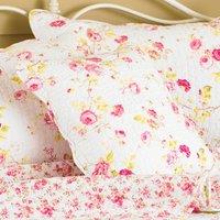 Paoletti Honeypot Lane Floral Cushion in White | Size: 45 cm x 45 cm