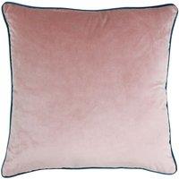 Furn Meridian Velvet Piped Cushion in Baby Pink | Size: 55 cm x 55 cm