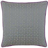 Paoletti Pimlico Jacquard Cushion in Silver | Size: 45 cm x 45 cm