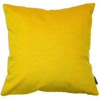 Paoletti Munich Ribbed Corduroy Cushion in Yellow | Size: 45 cm x 45 cm
